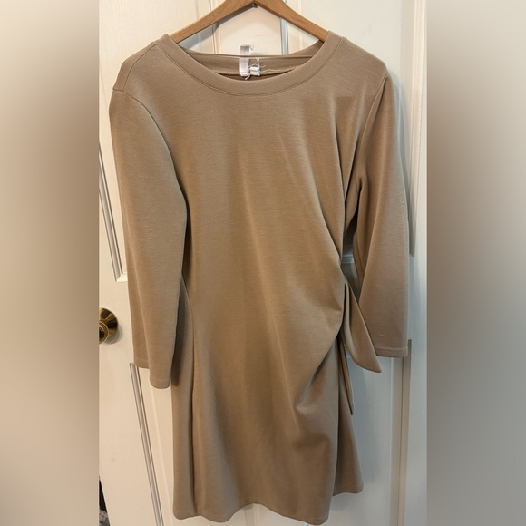 Cable & Gauge Dresses & Skirts - Cable & Gauge Dress - Long Sleeve Tan